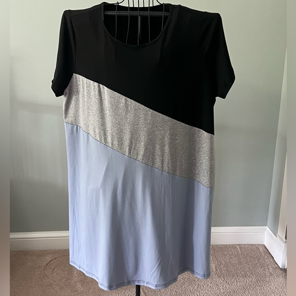 NEW Women's T Shirt Dress  Black, Gray, and Blue XXL 2X